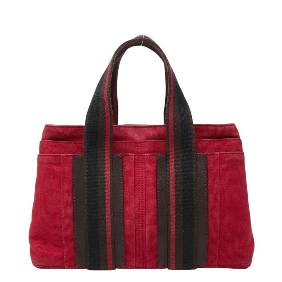 Hermes Troca Horizontal PM Tote Bag Handbag Red Brown Canvas Leather Women's HERMES: --- Catalog ---Category: SizeSize (HxWxD): 20.5cm x 30cm x 8cm / 8.07'' x 11.81'' x 3.14''Category: DesignType: Handbag, Tote bagColor: Brown, Red colorGender: WomenMaterial: Canvas , Leather Category