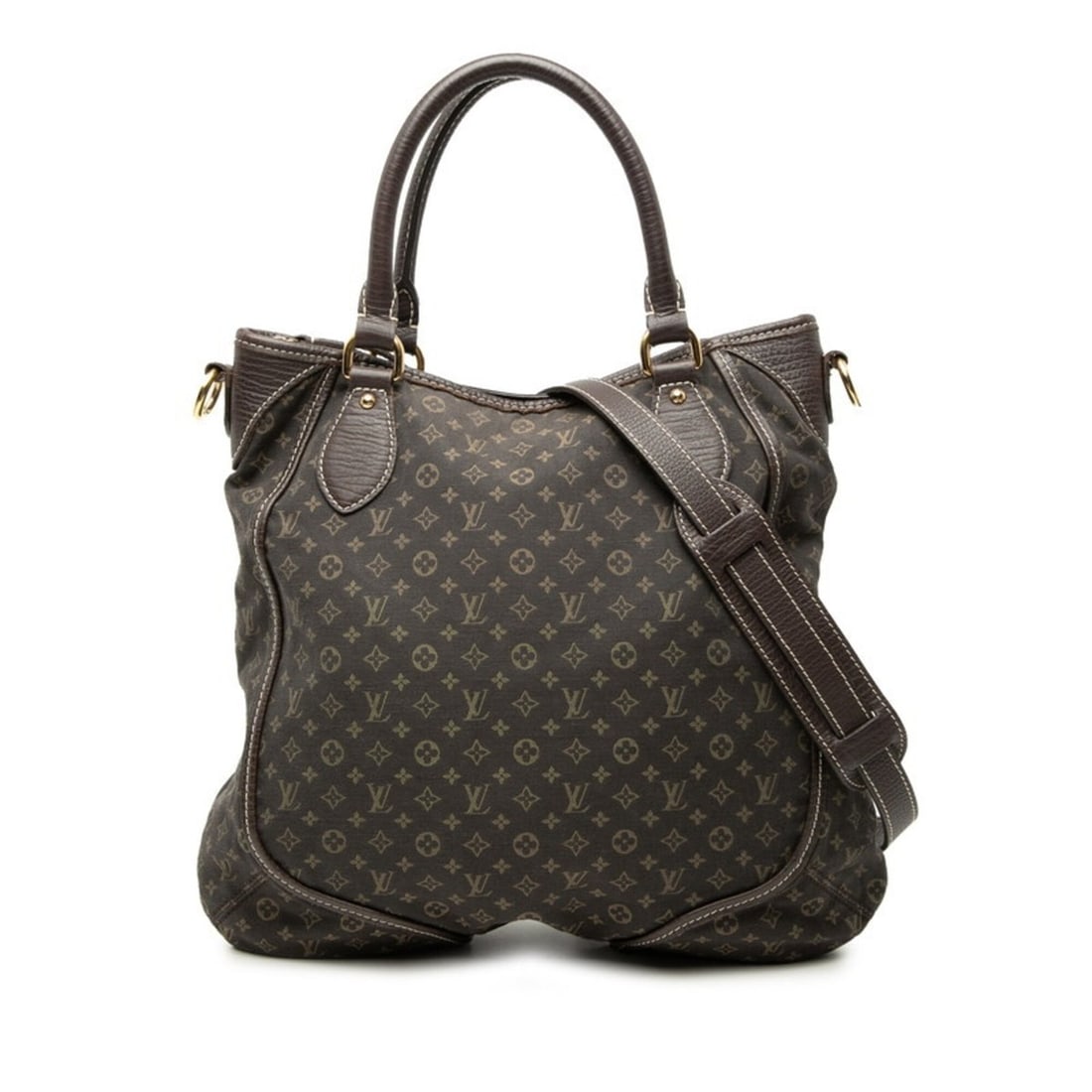 Louis Vuitton Monogram Mini Lin Besace Un Jour Handbag Shoulder Bag 2WAY M95617 Ebene Brown Canvas (1 of 11)