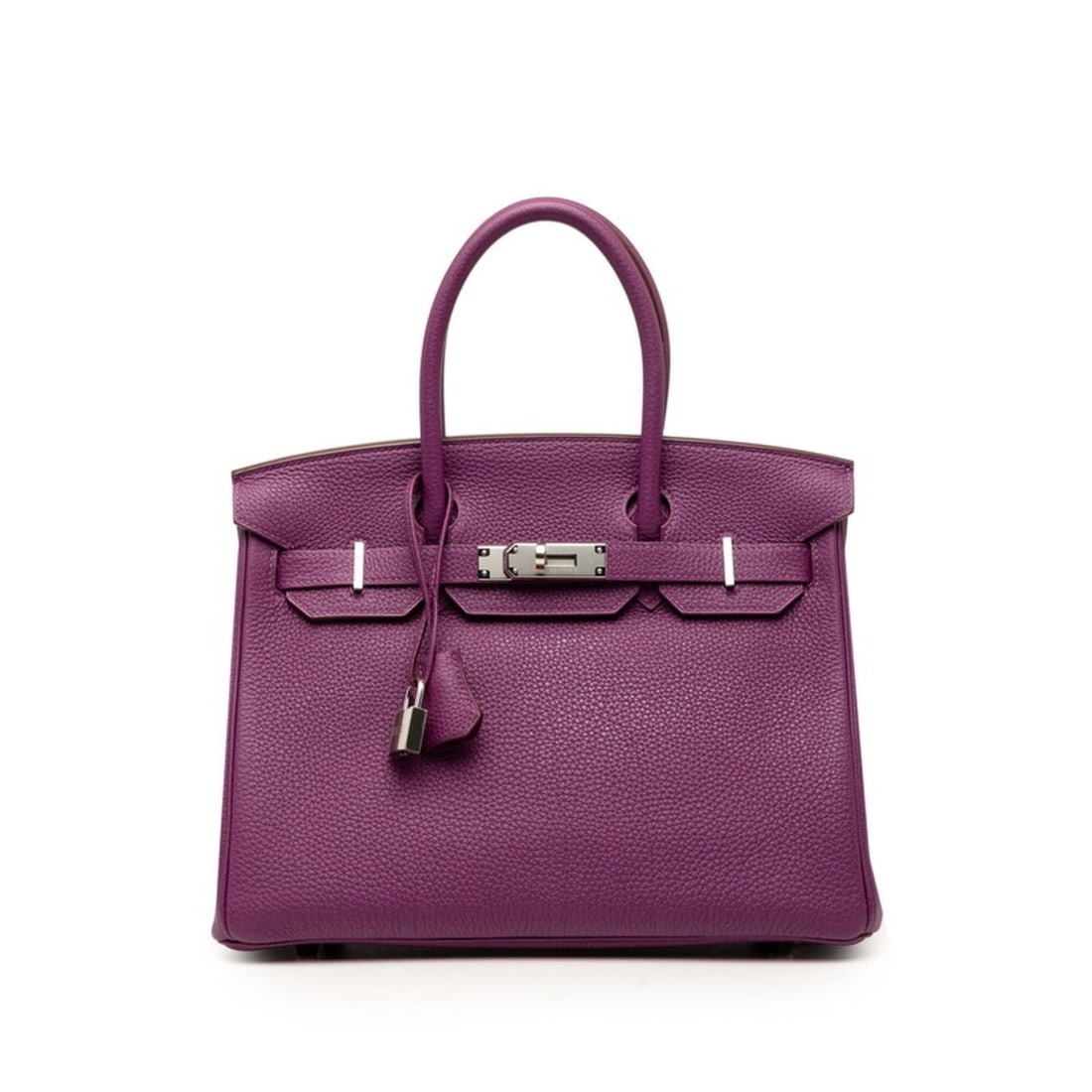 Hermes Birkin 30 Handbag, Inside Stitching, Anemone Purple, Silver Hardware, Togo Leather, Women's.: --- Catalog ---Category: SizeSize (HxWxD): 24cm x 30cm x 15.5cm / 9.44'' x 11.81'' x 6.1''Category: DesignType: HandbagColor: Anemone, PurpleGender: WomenMaterial: Togo leather Category: GeneralBrand:
