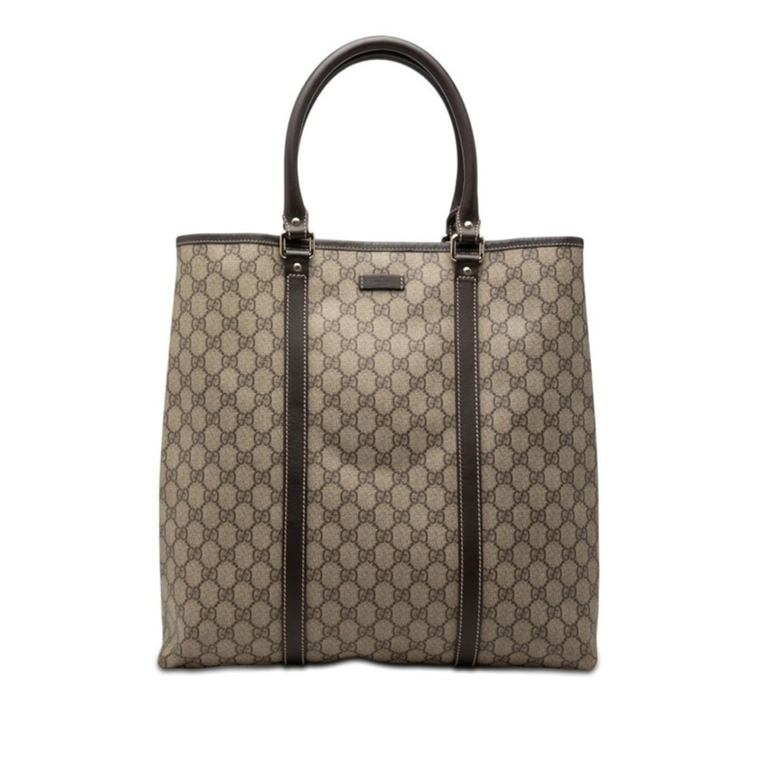 Gucci GG Supreme Tote Bag 223668 Beige Brown Leather Women's GUCCI (1 of 11)
