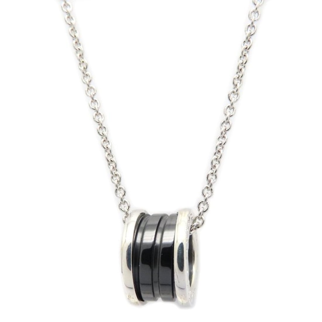 BVLGARI Save the Children B.zero1 Necklace, SV925 x Black Ceramic, Women's, 295631: --- Catalog ---Category: SizePendant Size: 14.8mm x 9.2mm / 0.58'' x 0.36''Neck Circumference: 38.5 cm - 46 cm / 15.15'' - 18.11''Category: DesignGender: WomenMaterial: Ceramic, Silver 925Necklace Typ