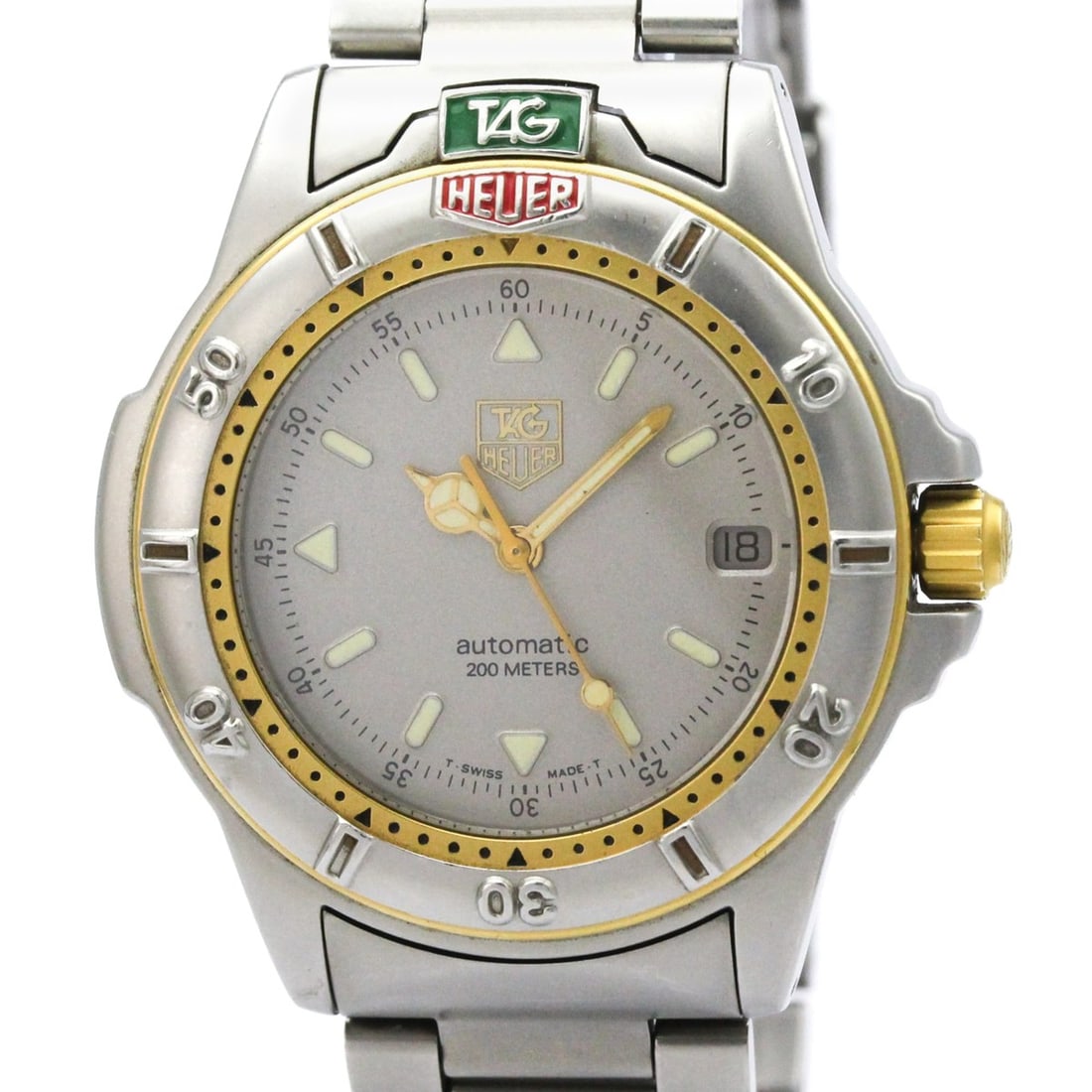 TAG HEUER Professional 4000 Stainless Steel Automatic Mens Watch 695.706: --- Catalog ---Category: SizeCase Diameter: 38mm / 1.5''Category: DesignType: WristwatchStyle: SportGender: MenColor (Dial): SilverMaterial (Band): Stainless steelMaterial (Case): Stainless steelCateg
