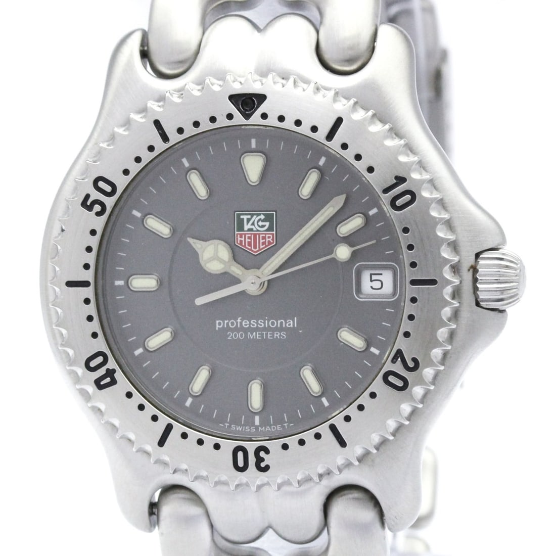 TAG HEUER Sel Professional 200M Steel Quartz Mens Watch WG1113 Polished: --- Catalog ---Category: SizeCase Diameter: 38mm / 1.5''Category: DesignType: WristwatchStyle: Dress/FormalGender: MenColor (Dial): GrayMaterial (Band): Stainless steelMaterial (Case): Stainless steel