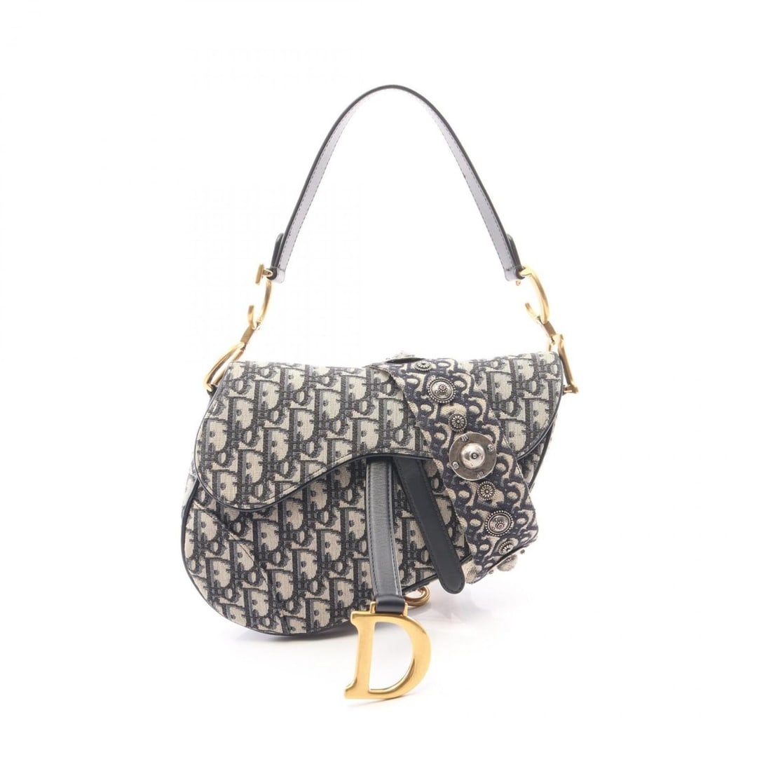 Christian Dior Dior Saddle Bag 2-Way Handbag, Canvas and Leather, Women's, Navy: --- Catalog ---Category: SizeSize (HxWxD): 16cm x 24cm x 5cm / 6.29'' x 9.44'' x 1.96''Strap Length: 94cm / 37''Handle Length: 50cm / 19.68''Category: DesignType: Handbag, Saddle bagColor: NavyGender:
