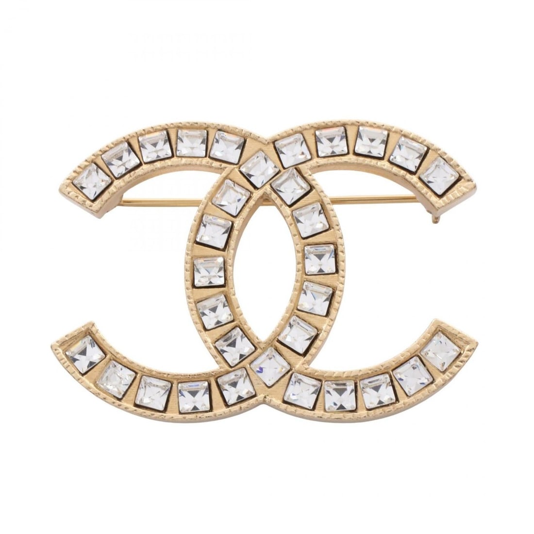 Chanel Coco Mark Brooch Accessory, Gold Plated (GP), Rhinestone, Women's, Gold/Clear Tone, 09A: --- Catalog ---Category: SizeSize (HxWxD): 3.2cm x 4.5cm / 1.25'' x 1.77''Category: DesignType: BroochColor: Clear, GoldStone: RhinestoneGender: WomenMaterial: Gold platingCategory: GeneralMPN: 09ABra