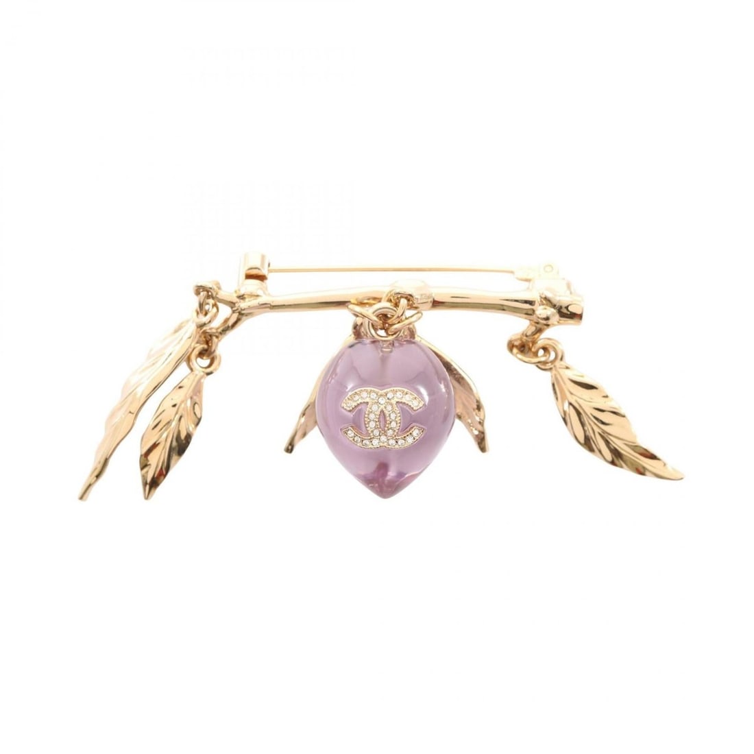 Chanel Coco Mark Brooch Accessory, Gold Plated (GP), Plastic, Women's, Gold/Pink Tones: --- Catalog ---Category: SizeSize (HxWxD): 4cm x 5cm / 1.57'' x 1.96''Category: DesignType: BroochColor: Gold, PinkGender: WomenMaterial: Gold plating, PlasticCategory: GeneralBrand: Chanel--- Item Li
