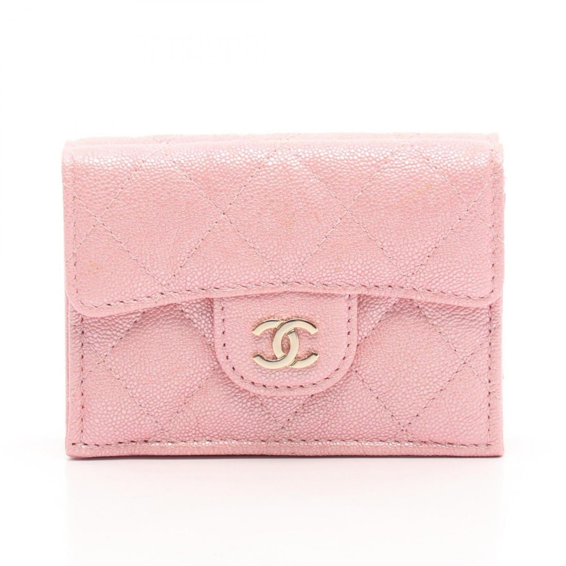 Chanel Classic Small Flap Wallet Matelassé Tri-fold Wallet, Caviar Leather (Grained Calfskin), (1 of 9)