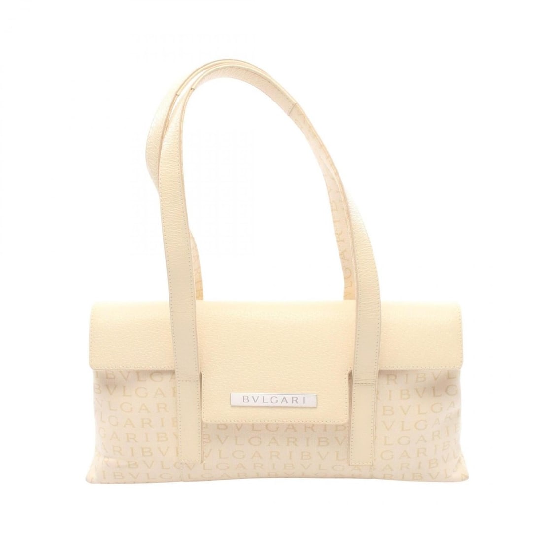 Bulgari BVLGARI Logomania Handbag, Canvas and Leather, Women's, Ivory/Beige: --- Catalog ---Category: SizeSize (HxWxD): 18cm x 35cm x 7cm / 7.08'' x 13.77'' x 2.75''Category: DesignType: HandbagColor: Beige, IvoryGender: WomenMaterial: Canvas , Leather Category: GeneralLine: L