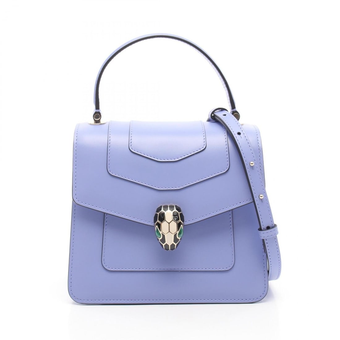 Bulgari BVLGARI Serpenti Forever Handbag, Leather, Women's, Blue, 290569: --- Catalog ---Category: SizeSize (HxWxD): 16cm x 18cm / 6.29'' x 7.08''Category: DesignType: HandbagColor: BlueGender: WomenMaterial: Leather Category: GeneralBrand: Bvlgari--- Item List ---Section: 