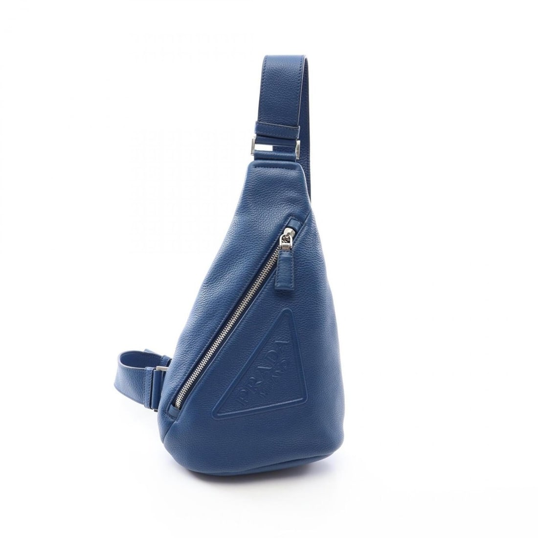 Prada VITELLO DAINO Waist Bag/Body Bag/Handbag, Leather, Men's, Blue, 2VZ098 (1 of 7)