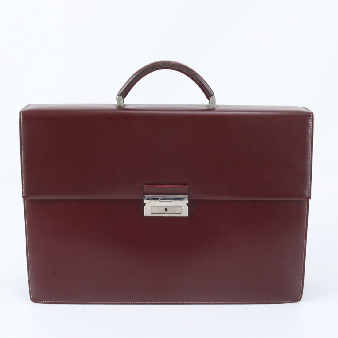 Salvatore Ferragamo Leather Handbag Briefcase Tote Bag for Men: --- Catalog ---Category: SizeSize (HxWxD): 30cm x 42cm x 10cm / 11.81'' x 16.53'' x 3.93''Category: DesignType: Briefcase, Tote bagColor: Red color, WineGender: MenMaterial: Leather Category: GeneralB