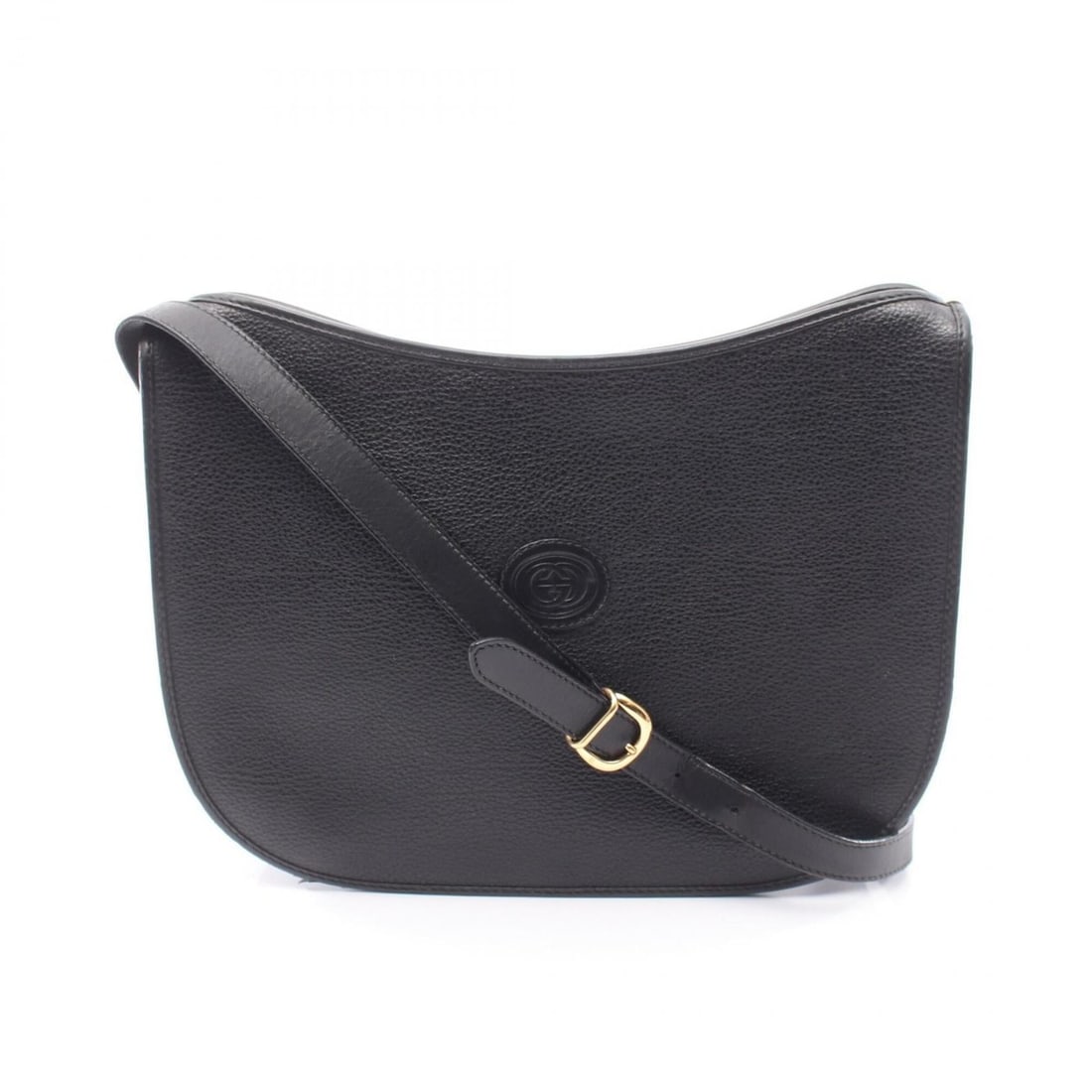 Gucci Old Interlocking G Shoulder Bag Handbag Leather Women's Black 001 113 1036 (1 of 13)