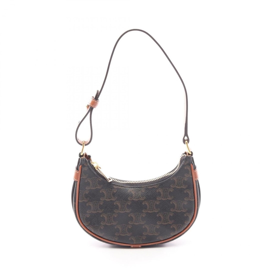 Celine AVA Mini Ava Triomphe Handbag, Coated Canvas Leather, Women's, Black/Brown, 10I602DS1.04LU: --- Catalog ---Category: SizeSize (HxWxD): 8cm x 15cm x 5cm / 3.14'' x 5.9'' x 1.96''Category: DesignType: HandbagColor: Black, BrownGender: WomenMaterial: Coated canvas , PVC , Leather Category: Gene
