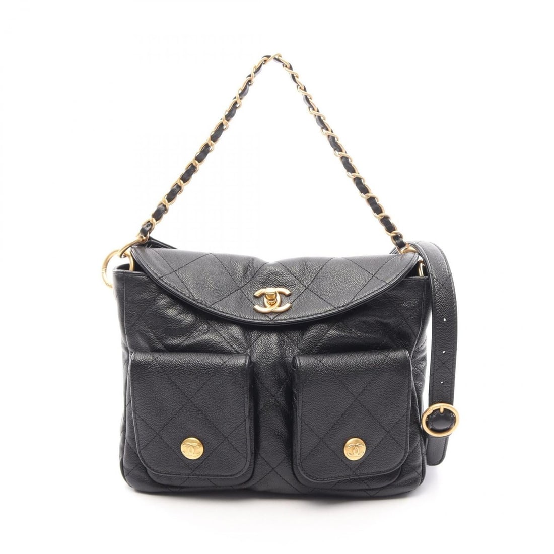 Chanel Matelassé Hobo Bag, 2-Way Shoulder Bag/Handbag, Calfskin Leather, Women's, Black, AS5384: --- Catalog ---Category: SizeSize (HxWxD): 20cm x 24cm x 4.5cm / 7.87'' x 9.44'' x 1.77''Category: DesignType: Handbag, Shoulder bagColor: BlackGender: WomenMaterial: Leather Leather/Fur Type: Calfski