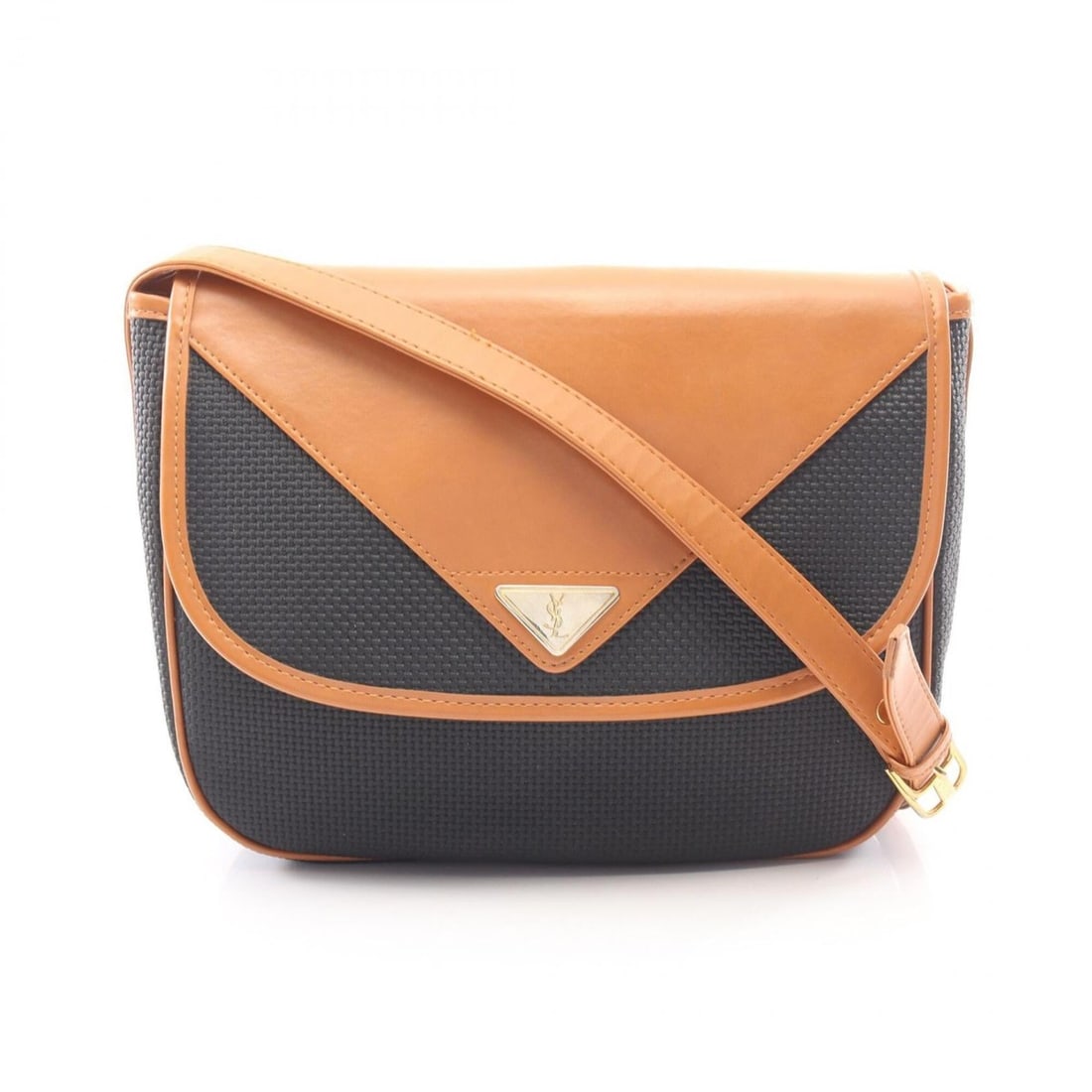 Yves Saint Laurent shoulder bag/handbag, coated canvas and leather, women's, black/brown.: --- Catalog ---Category: SizeSize (HxWxD): 22cm x 25cm x 7.5cm / 8.66'' x 9.84'' x 2.95''Category: DesignType: Handbag, Shoulder bagColor: Black, BrownGender: WomenMaterial: Coated canvas Category: Ge