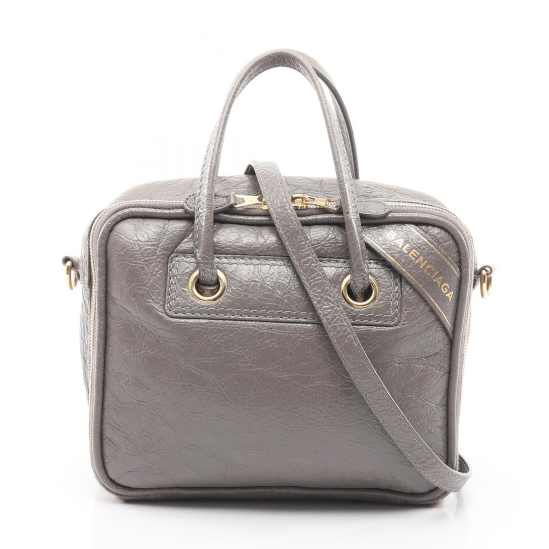 Balenciaga Blanket Square S 2-Way Handbag, Leather, Women's, Gray, 466541: --- Catalog ---Category: SizeSize (HxWxD): 19.5cm x 23.5cm x 10.5cm / 7.67'' x 9.25'' x 4.13''Category: DesignType: HandbagColor: GrayGender: WomenMaterial: Leather Category: GeneralBrand: