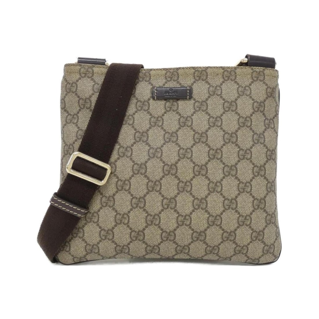 Gucci 201538 Shoulder Bag: --- Catalog ---Category: SizeSize (HxWxD): 21cm x 24cm x 3cm / 8.26'' x 9.44'' x 1.18''Category: DesignType: Shoulder bagColor: Beige, Dark brownGender: Women,MenMaterial: GG plus Category: