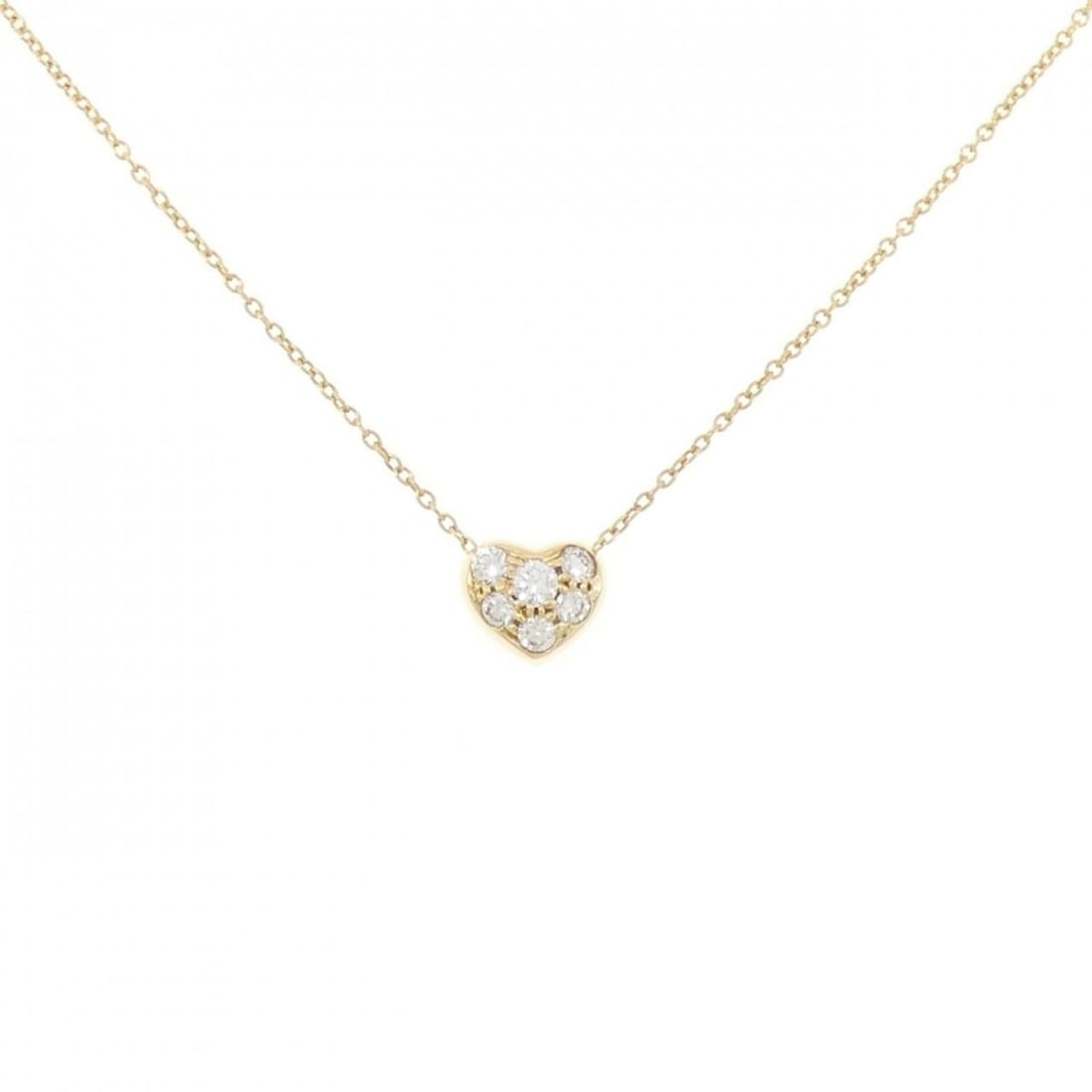 Tiffany Pave Heart Necklace: --- Catalog ---Category: SizePendant Size: 7.3mm x 8.5mm / 0.28'' x 0.33''Neck Circumference: 39 cm / 15.35''Category: DesignColor: Yellow goldStone: DiamondGender: WomenMaterial: Yellow gold (18K)Pen