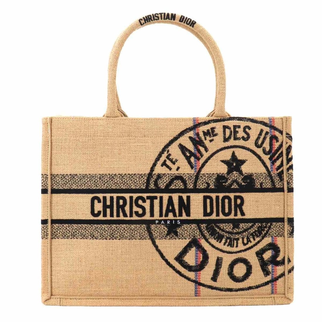 Christian Dior Book Tote Medium, Union Motif Handbag, Jute Canvas, Beige, M1296ZRUW: --- Catalog ---Category: SizeSize (HxWxD): 27.5cm x 36cm x 15.5cm / 10.82'' x 14.17'' x 6.1''Category: DesignType: Handbag, Tote bagColor: BeigeGender: WomenMaterial: Hemp Category: GeneralMPN: M1296Z