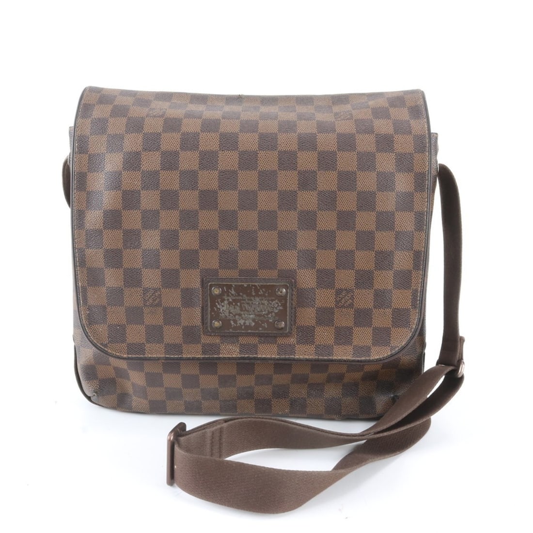 Louis Vuitton Damier Brooklyn MM N51211 Leather Shoulder Bag Messenger for Men: --- Catalog ---Category: SizeSize (HxWxD): 30cm x 31cm x 5cm / 11.81'' x 12.2'' x 1.96''Category: DesignType: Shoulder bagColor: Damier Canvas, Dark brownGender: MenMaterial: Leather , Coated canvas C