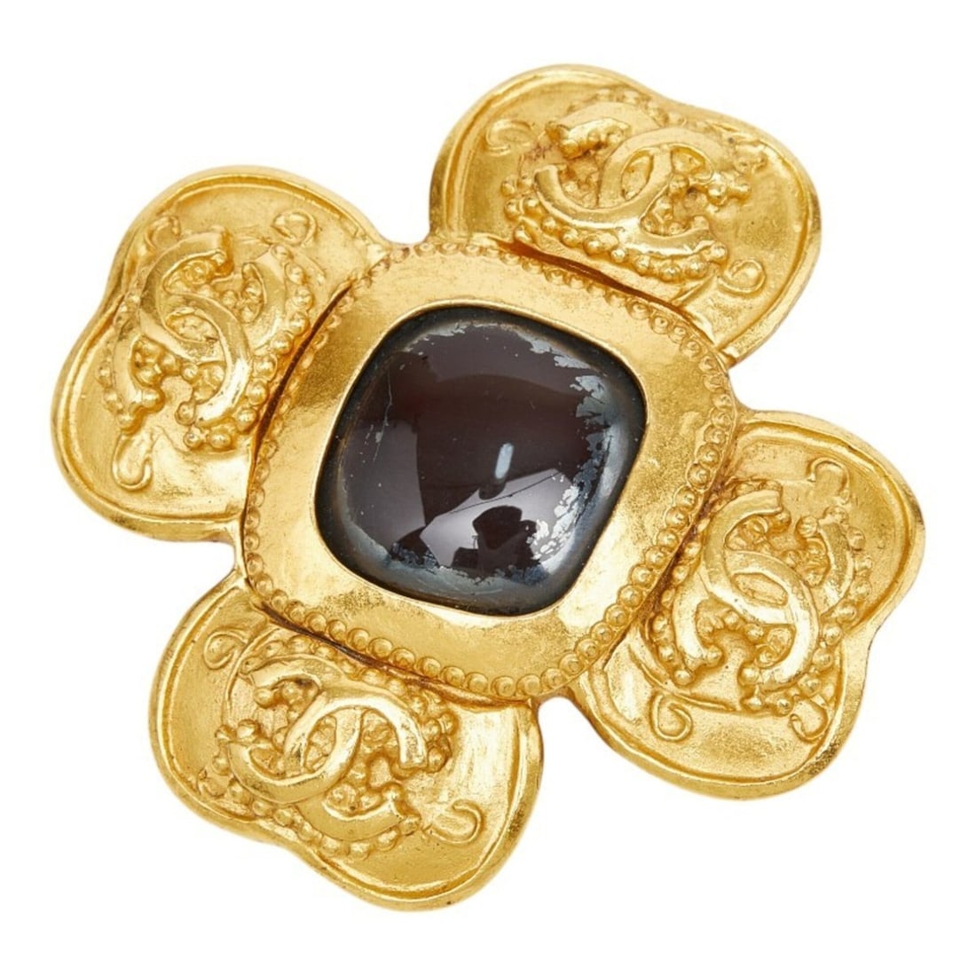 Chanel Coco Mark Vintage Brooch 96A Gold Plated Stone Women's CHANEL: --- Catalog ---Category: SizeSize (HxWxD): 4.7cm x 4.7cm / 1.85'' x 1.85''Category: DesignType: BroochColor: GoldGender: WomenCategory: GeneralBrand: Chanel--- Item List ---Section: ConditionRanking: 