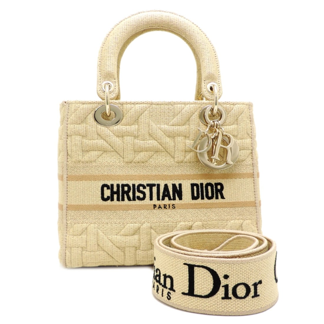 Christian Dior Lady D-Lite Medium Women's Handbag M0565?EDA Canvas Beige: --- Catalog ---Category: SizeSize (HxWxD): 20cm x 24cm x 12cm / 7.87'' x 9.44'' x 4.72''Category: DesignType: HandbagColor: BeigeGender: WomenMaterial: Canvas Category: GeneralMPN: M0565?EDABrand: Chr