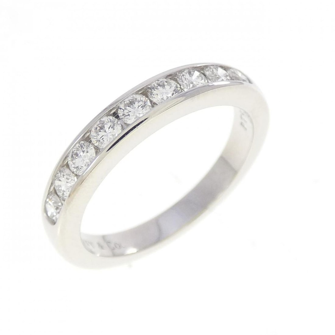 Tiffany Half Circle Channel Setting Ring: --- Catalog ---Category: SizeJP Size: 8US Size: 4.5Category: DesignType: Band ringColor: SilverGender: WomenMaterial: Platinum 950Category: GeneralBrand: Tiffany--- Item List ---Section: