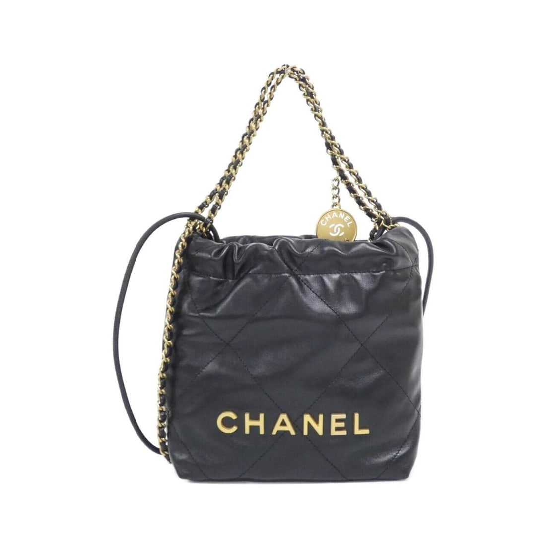Chanel 22 Line MINI AS3980 Handbag: --- Catalog ---Category: SizeSize (HxWxD): 19cm x 18cm x 6cm / 7.48'' x 7.08'' x 2.36''Category: DesignType: HandbagColor: BlackGender: Women,MenMaterial: Leather Leather/Fur Type: CalfskinCategory: G