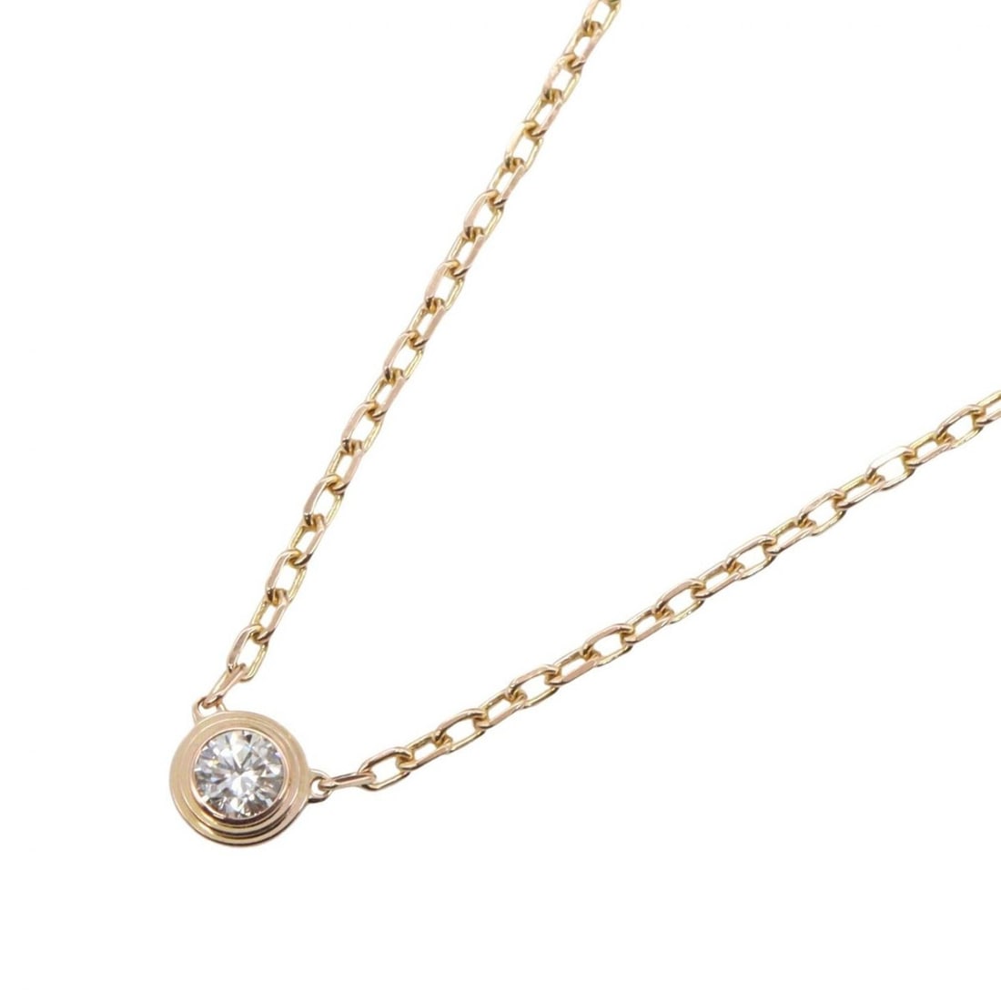Cartier d'Amour SM Necklace, 18K Pink Gold (PG) Diamond Women's, Tone, Clear B7215700: --- Catalog ---Category: SizePendant Size: 4.5mm x 4.5mm / 0.17'' x 0.17''Neck Circumference: 38 cm - 41 cm / 14.96'' - 16.14''Category: DesignColor: Clear, GoldStone: DiamondGender: WomenMaterial: Pi