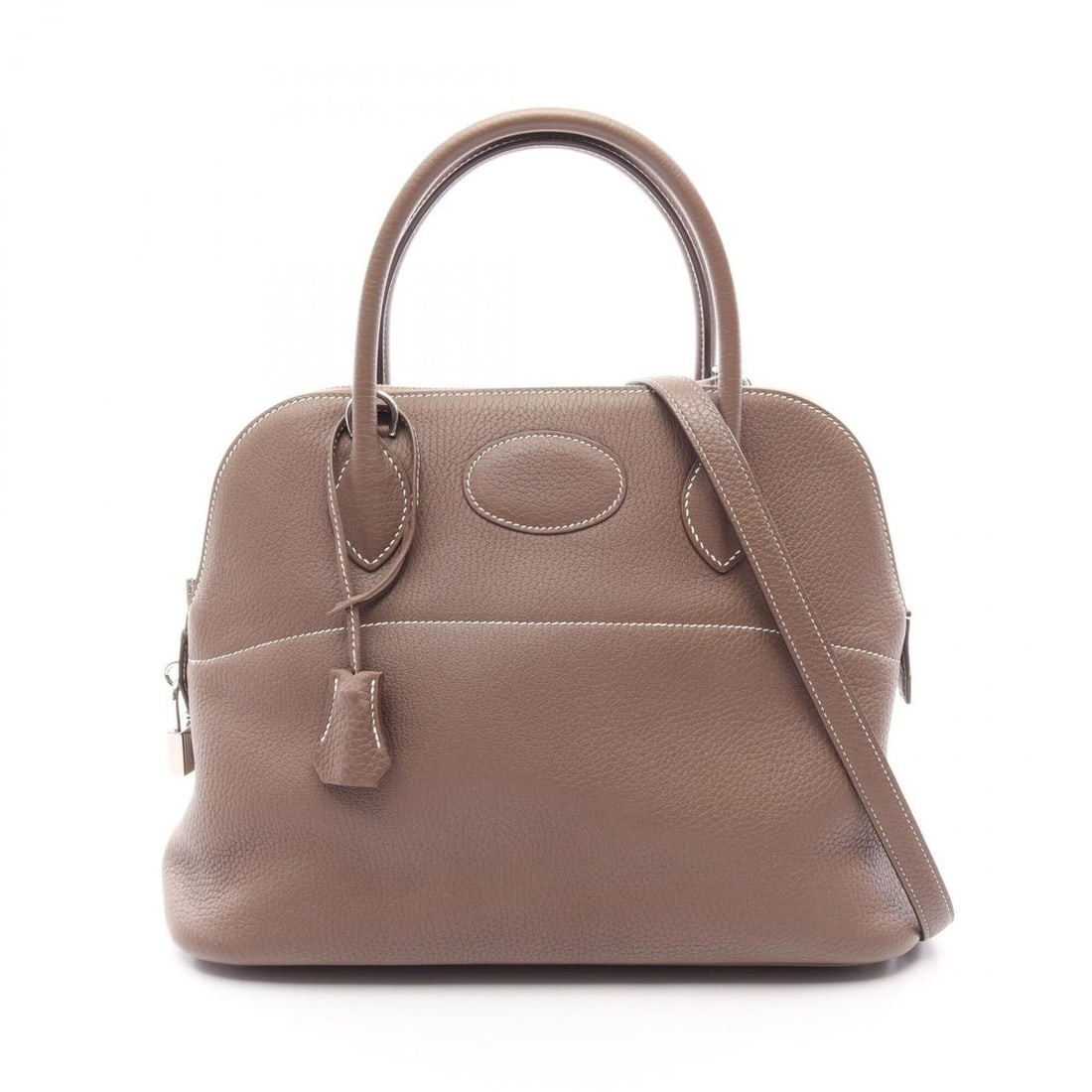 Hermes Bolide 31 2-way handbag, leather, Taurillon Clemence women's, gray.: --- Catalog ---Category: SizeSize (HxWxD): 24cm x 31cm x 12cm / 9.44'' x 12.2'' x 4.72''Category: DesignType: HandbagColor: Etoupe gray, GrayGender: WomenMaterial: Taurillon clemence leather , Leather