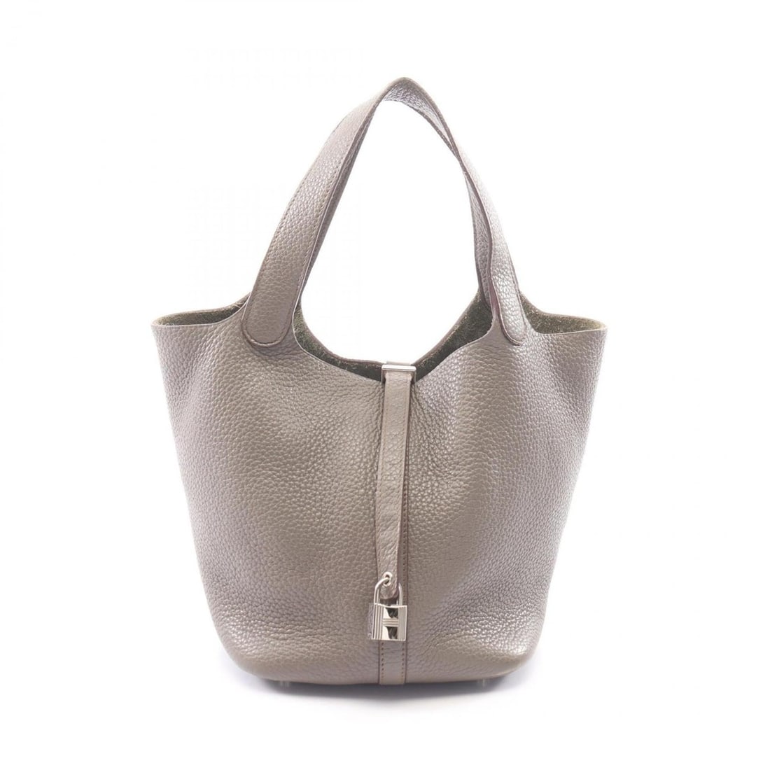 Hermes Picotin Lock MM Handbag, Leather, Taurillon Clemence Women's, Beige: --- Catalog ---Category: SizeSize (HxWxD): 21cm x 22cm x 17cm / 8.26'' x 8.66'' x 6.69''Category: DesignType: HandbagColor: Beige, EtainGender: WomenMaterial: Taurillon clemence leather , Leather Hard