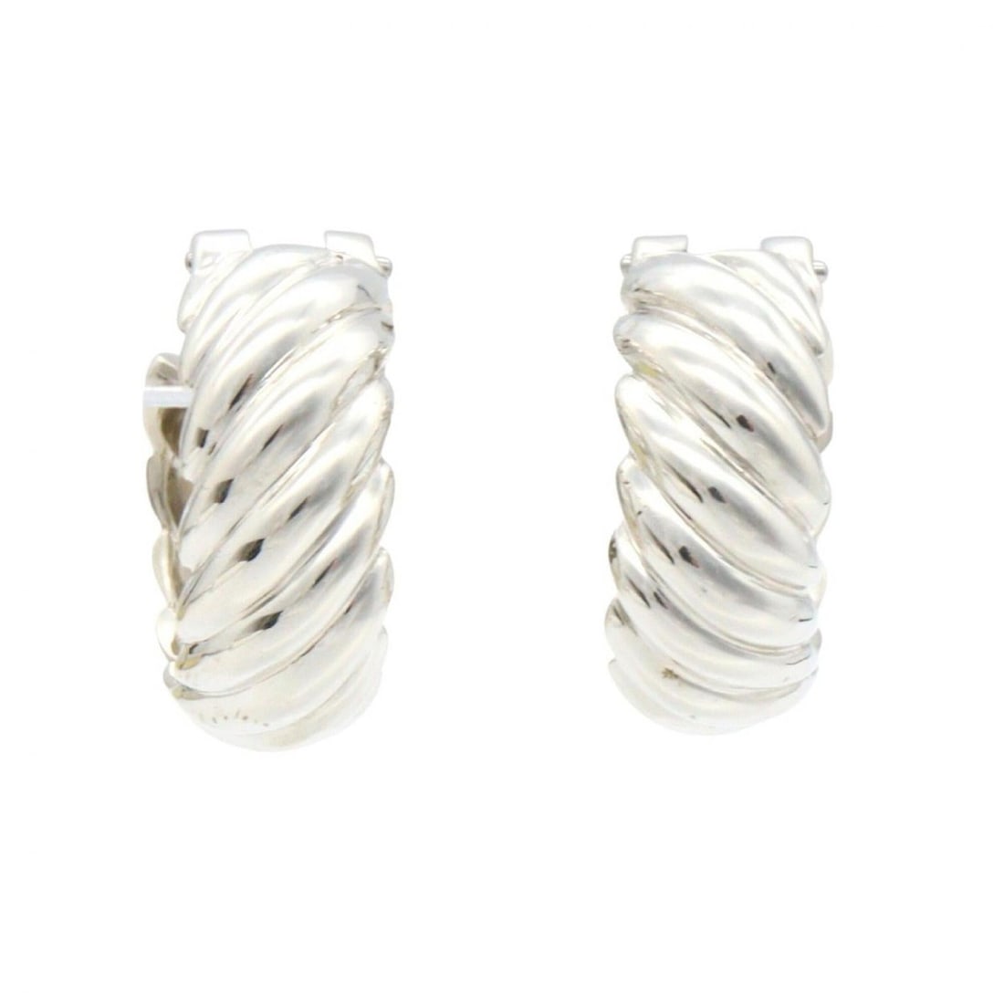Hermes Twist Earrings, Sterling Silver 925, Women's Jewelry, Tone: --- Catalog ---Category: SizeSize (HxWxD): 22.00mm x 10.00mm / 0.87'' x 0.39''Category: DesignType: Clip earringsColor: SilverGender: WomenMaterial: Silver 925Category: GeneralBrand: Hermes--- Item Li