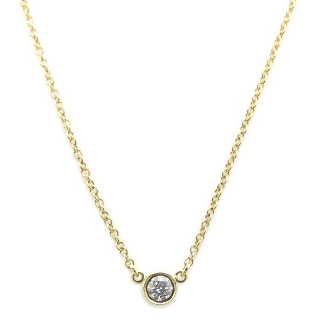 TIFFANY&Co. Tiffany & Co. By the Yard Necklace, 1P Diamond, Elsa Peretti, K18YG, Women's, 295642: --- Catalog ---Category: SizeWeight: 1.8g / 0.06oz.Diameter: 3.8mm / 0.14''Neck Circumference: 40.5 cm / 15.94''Category: DesignStone: DiamondGender: WomenMaterial: Yellow gold (18K)Necklace Type: Nec