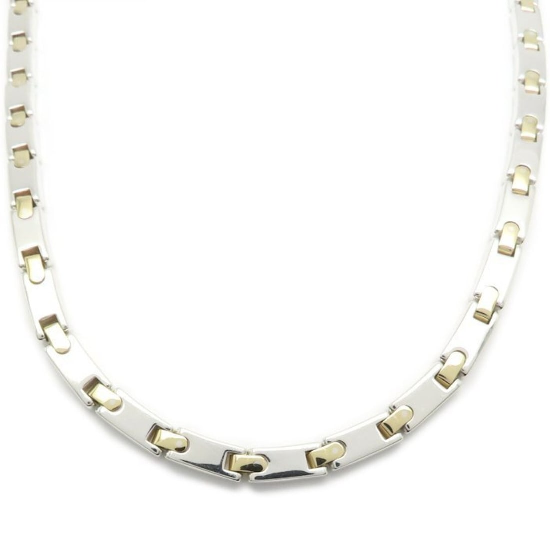 TIFFANY&Co. Tiffany Design Necklace, 48cm, SV925 x Gold, Women's, 295638: --- Catalog ---Category: SizeWidth: 6.5mm / 0.26''Weight: 98.9g / 3.48oz.Neck Circumference: 48 cm / 18.89''Category: DesignGender: WomenMaterial: Gold, Silver 925Necklace Type: NecklaceCategory: Gene