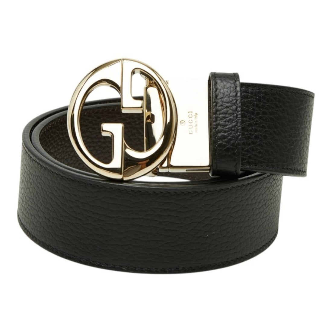 Gucci Interlocking G Reversible Belt, Size 75/30, 450000, Black Leather, Metal, Men's, GUCCI: --- Catalog ---Category: SizeLength: 70cm - 80cm / 27.55'' - 31.49''Category: DesignType: Standard beltColor: BlackGender: MenMaterial (Strap): Leather , Metal Category: GeneralMPN: 450000Brand: Gucci