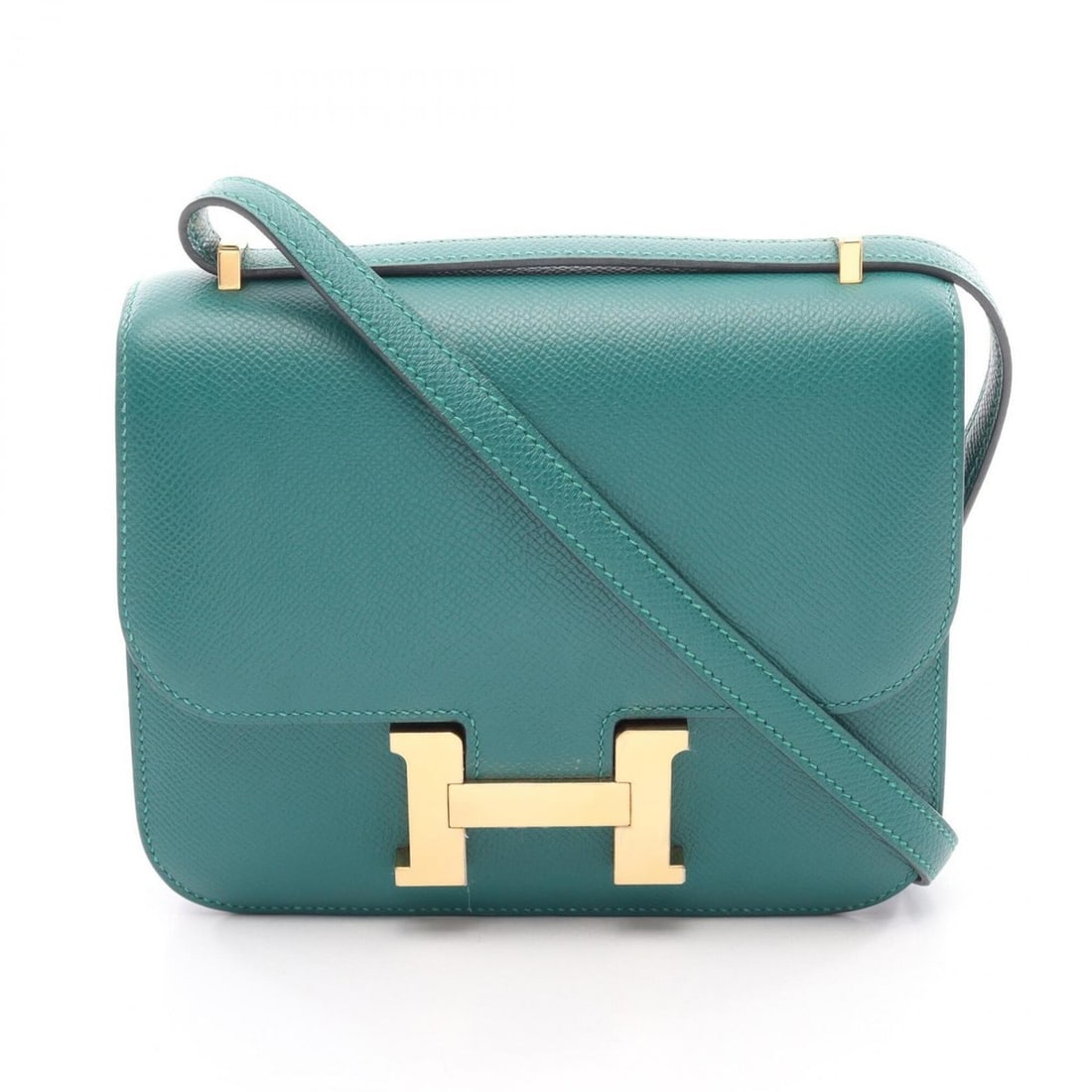 Hermes Constance 3 Mini Shoulder Bag/Handbag, Leather, Veau Epsom, Women's, Green: --- Catalog ---Category: SizeSize (HxWxD): 15cm x 18cm / 5.9'' x 7.08''Strap Length: 60cm / 23.62''Category: DesignType: Handbag, Shoulder bagColor: GreenGender: WomenMaterial: Epsom leather Hardware 