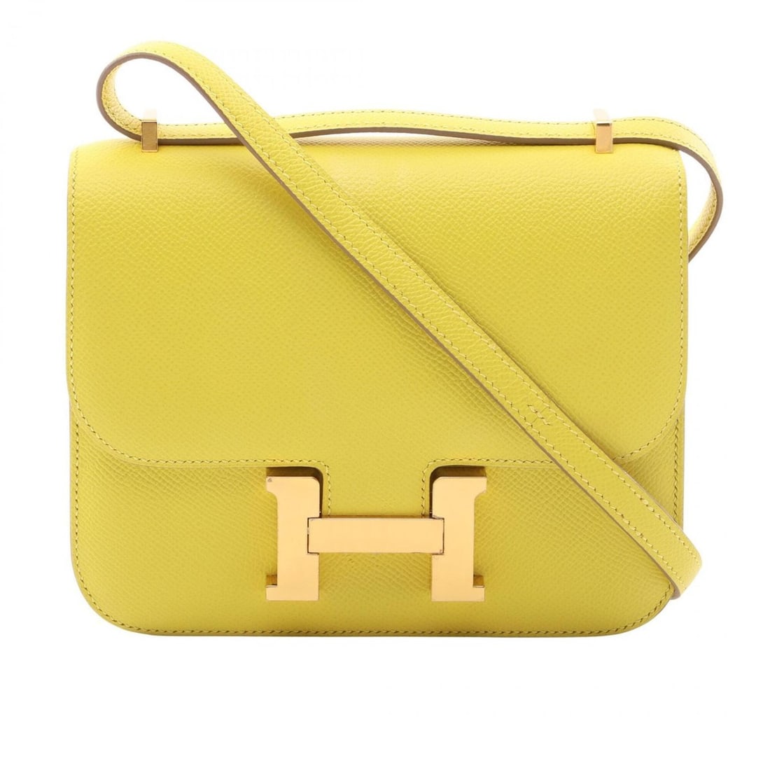Hermes Constance 3 Mini Shoulder Bag/Handbag, Leather, Veau Epsom, Women's, Yellow (1 of 7)