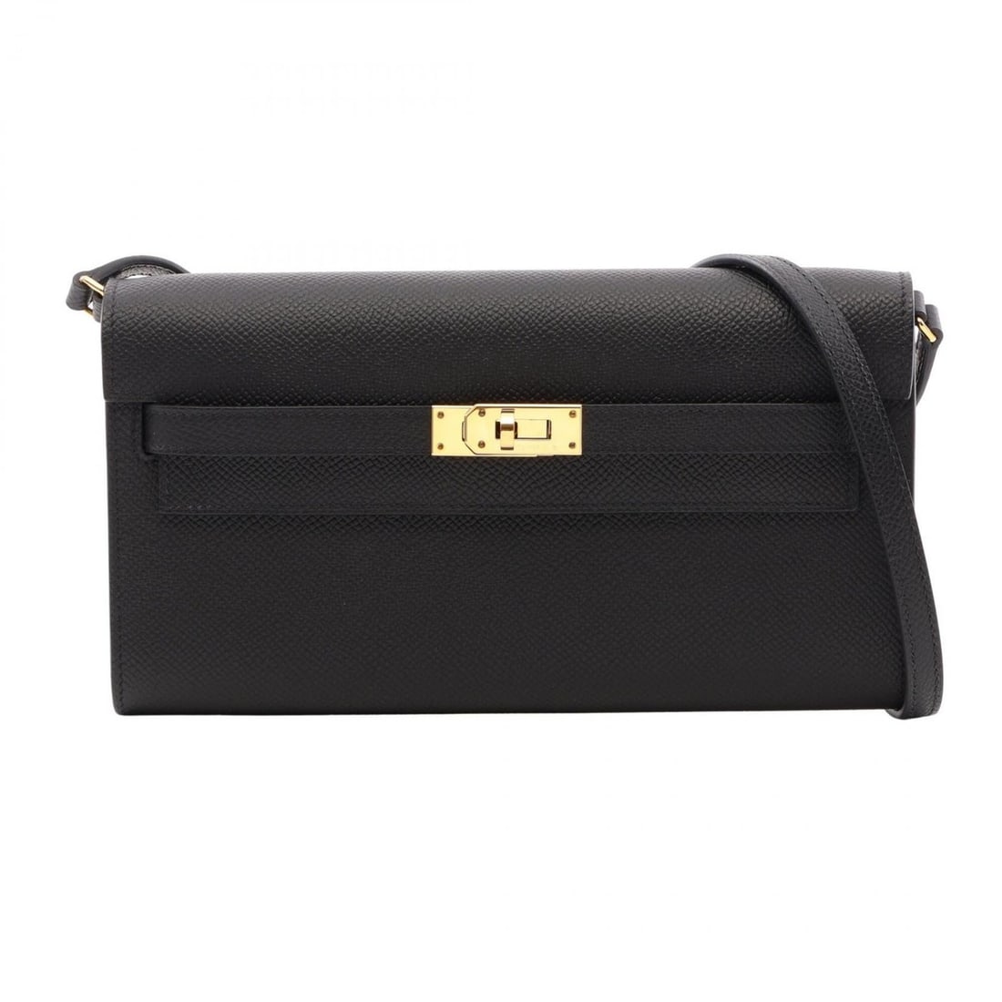 Hermes Kelly To Go Shoulder Bag/Handbag, Veau Epsom Leather, Women's, Black: --- Catalog ---Category: SizeSize (HxWxD): 11.5cm x 20.5cm x 3.5cm / 4.52'' x 8.07'' x 1.37''Strap Length: 110cm / 43.3''Category: DesignType: Handbag, Shoulder bagColor: BlackGender: WomenMaterial: E
