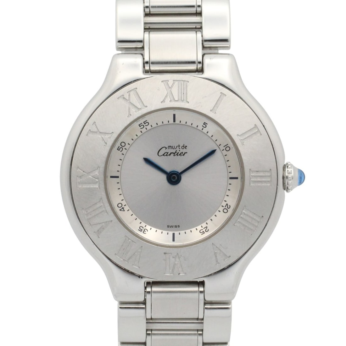 Cartier Must 21 LM Watch, Stainless Steel, Ladies, Silver Tone, W10110T2: --- Catalog ---Category: SizeWrist Size: 15.5cm / 6.1''Case Diameter: 31mm / 1.22''Category: DesignType: WristwatchGender: WomenColor (Dial): SilverMaterial (Band): Stainless steelMaterial (Case): Sta