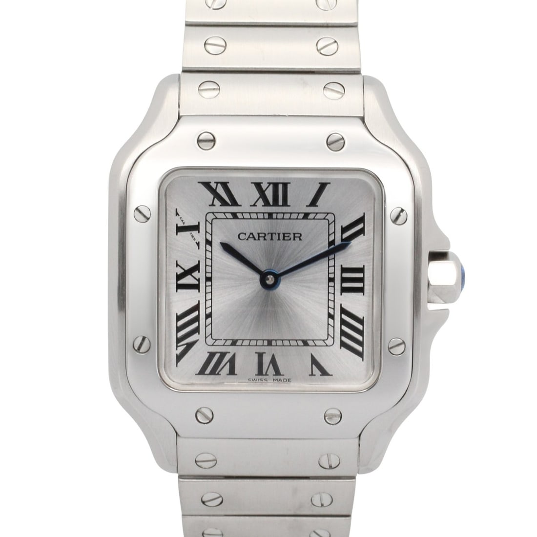 Cartier Santos de SM Watch, Stainless Steel, Ladies, Silver Tone, WSSA0082: --- Catalog ---Category: SizeWrist Size: 17cm / 6.69''Case Diameter: 27mm / 1.06''Category: DesignType: WristwatchGender: WomenColor (Dial): SilverMaterial (Band): Stainless steelMaterial (Case): Stai