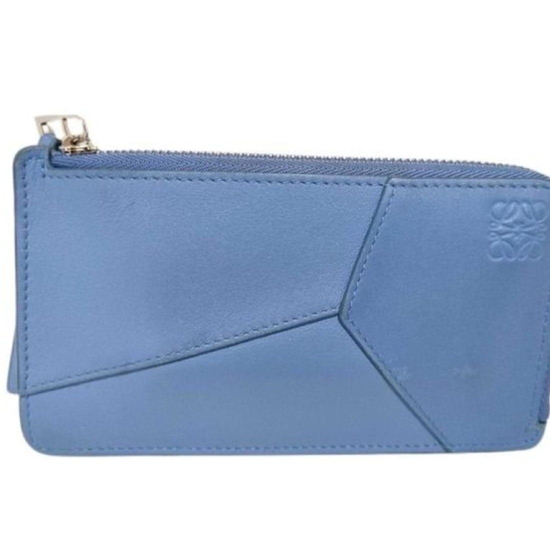 LOEWE Puzzle Coin Card Holder/Card Case, Blue Leather, Men's/Women's, Long Purse/Card Holder: --- Catalog ---Category: DesignType: Business card caseColor: BlueGender: Men,Women,UnisexClosure: ZipperMaterial: Leather Category: GeneralBrand: LoeweCountry of Origin: SpainCategory: Physical Prope