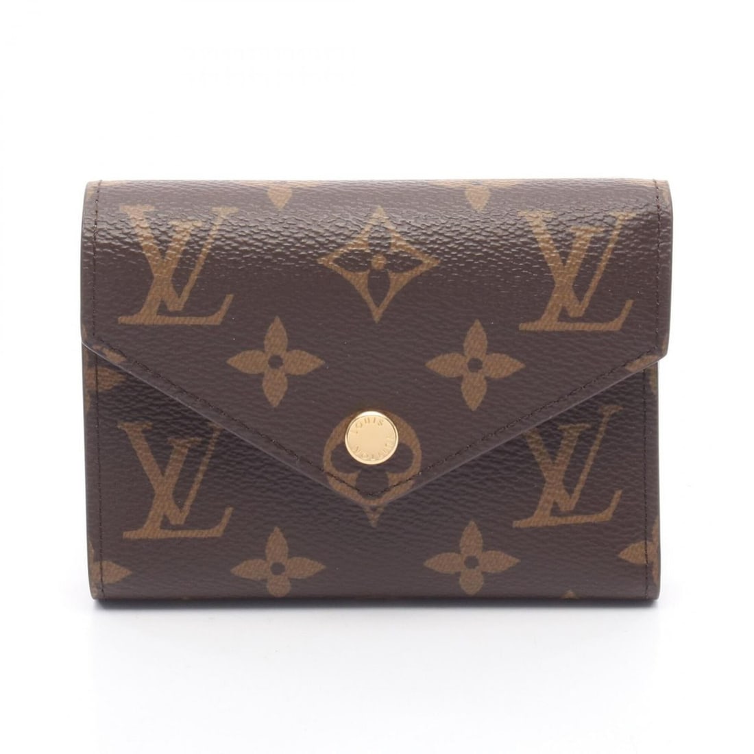 Louis Vuitton Portefeuille Victorine Tri-fold Wallet, Monogram Pattern, Women's, Brown/Pink, M62360 (1 of 6)
