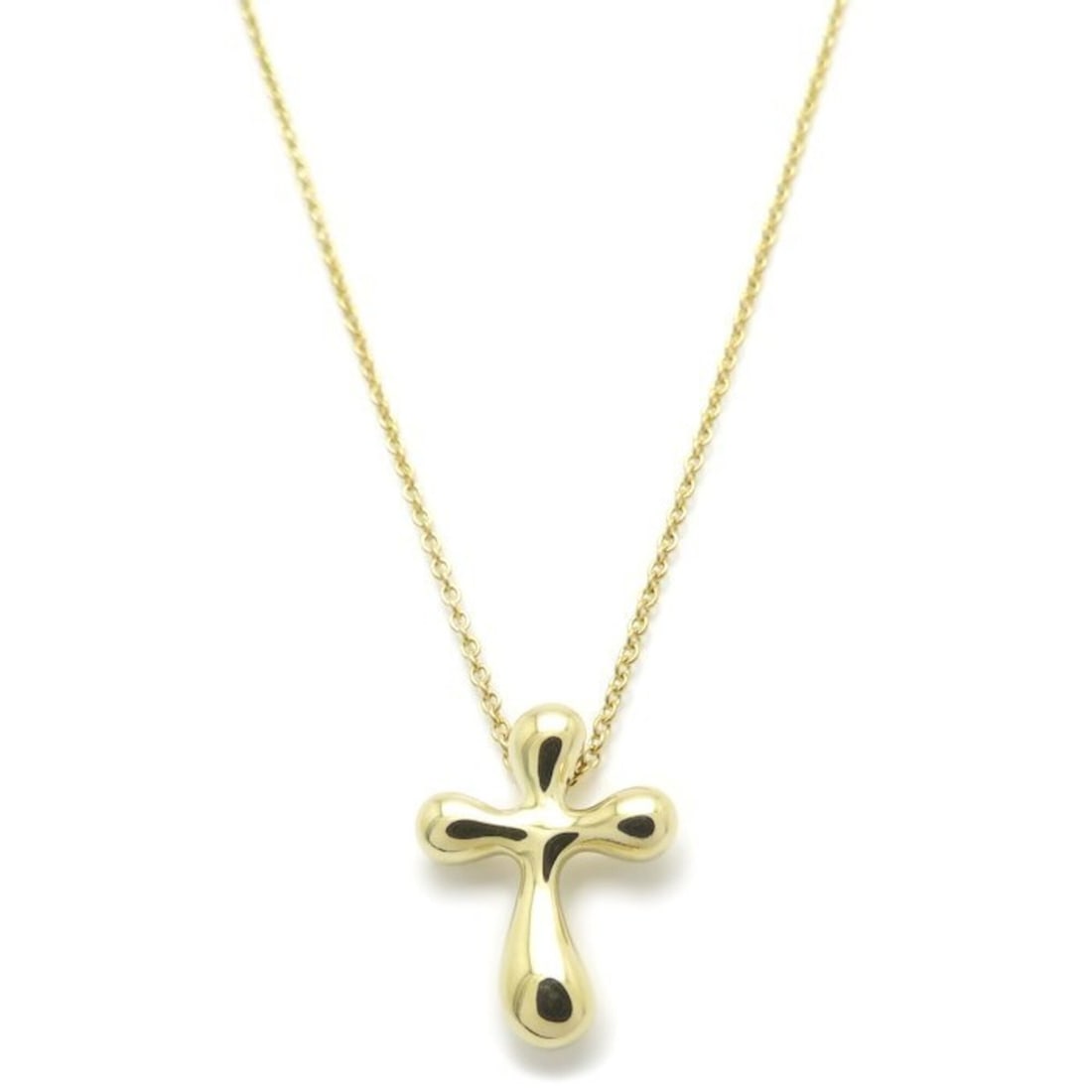 TIFFANY&Co. Tiffany Small Cross Necklace K18YG Women's 295641: --- Catalog ---Category: SizeWeight: 3.8g / 0.13oz.Pendant Size: 15.8mm x 11.9mm / 0.62'' x 0.46''Neck Circumference: 41 cm / 16.14''Category: DesignGender: WomenMaterial: Yellow gold (18K)Necklace Ty