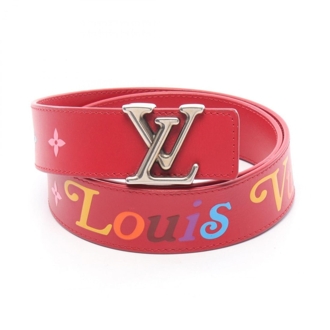 Louis Vuitton LV New Wave Belt, Leather, Women's, Red/Multicolor, M0096: --- Catalog ---Category: SizeWidth: 3.5cm / 1.37''Length: 75cm - 85cm / 29.52'' - 33.46''Category: DesignType: Standard beltColor: Multi-color, Red colorGender: WomenMaterial (Strap): Leather Category