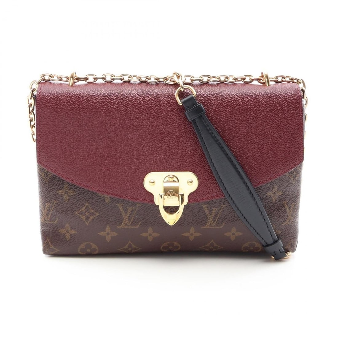 Louis Vuitton Saint Placido Shoulder Bag/Handbag, Coated Canvas and Leather, Monogram Pattern,: --- Catalog ---Category: SizeSize (HxWxD): 17.5cm x 24.5cm x 6.5cm / 6.88'' x 9.64'' x 2.55''Category: DesignType: Handbag, Shoulder bagColor: Bordeaux, BrownGender: WomenMaterial: Coated canvas , PVC