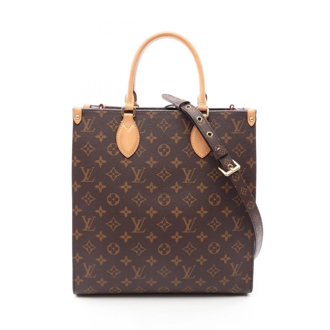 Louis Vuitton Sac Plat PM 2-Way Tote Bag/Handbag, Coated Canvas and Leather, Monogram Pattern,: --- Catalog ---Category: SizeSize (HxWxD): 31cm x 30cm x 9.5cm / 12.2'' x 11.81'' x 3.74''Category: DesignType: Handbag, Tote bagColor: BrownGender: WomenMaterial: Coated canvas , PVC , Monogram , Lea