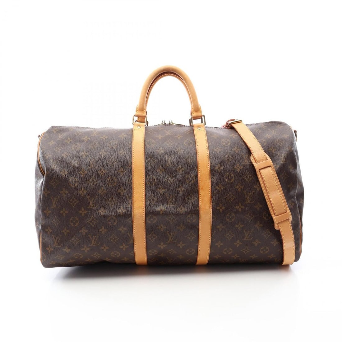 Louis Vuitton Keepall Bandoulière 55 2-Way Boston Bag/Handbag, Coated Canvas and Leather, Monogram: --- Catalog ---Category: SizeSize (HxWxD): 30cm x 56cm x 25cm / 11.81'' x 22.04'' x 9.84''Category: DesignType: Boston bag, HandbagColor: BrownGender: Men,WomenMaterial: Coated canvas , PVC , Leather 