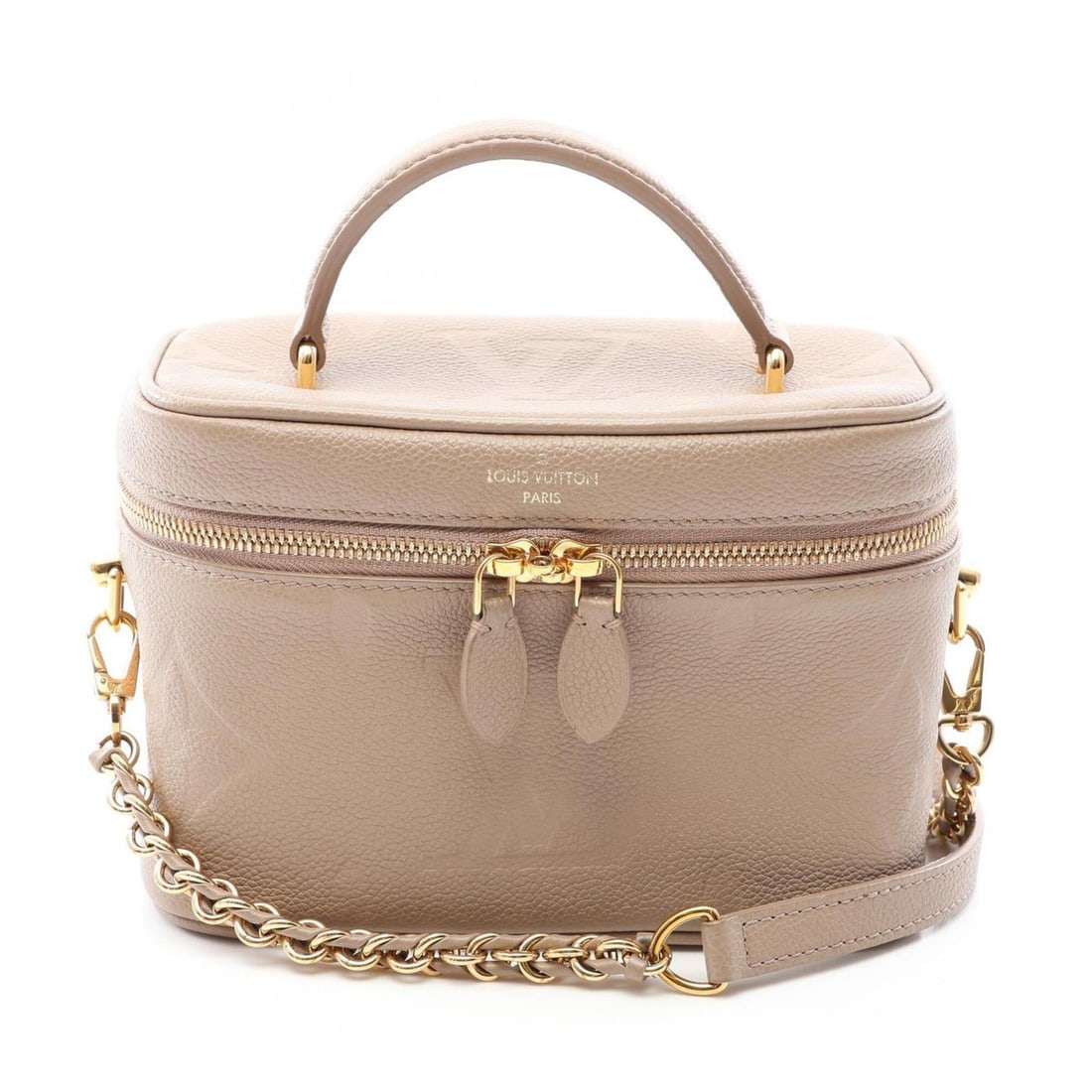 Louis Vuitton Vanity PM 2-Way Handbag, Leather, Monogram Empreinte, Women's, Beige, M45608: --- Catalog ---Category: SizeSize (HxWxD): 14cm x 20cm x 10.5cm / 5.51'' x 7.87'' x 4.13''Category: DesignType: HandbagColor: BeigeGender: WomenMaterial: Leather Category: GeneralMPN: M45608Brand: Lou