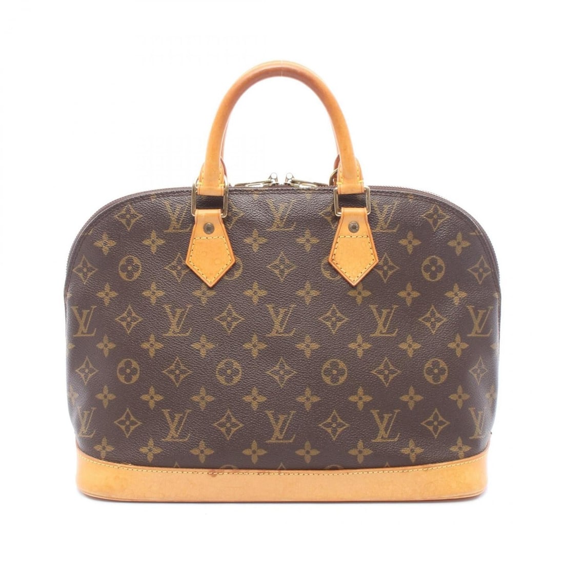 Louis Vuitton Alma PM Handbag, Coated Canvas and Leather, Monogram Pattern, Women's, Brown, M51130: --- Catalog ---Category: SizeSize (HxWxD): 23.5cm x 32cm x 16cm / 9.25'' x 12.59'' x 6.29''Category: DesignType: HandbagColor: BrownGender: WomenMaterial: Coated canvas , PVC , Leather Category: Gener