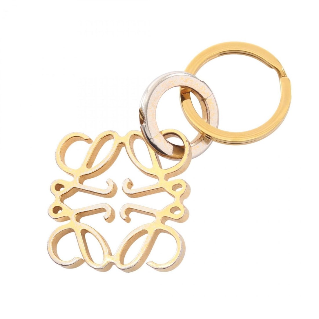Loewe Anagram Keyring Charm Accessory, Gold Tone, Women's, 111.25.203 (1 of 5)